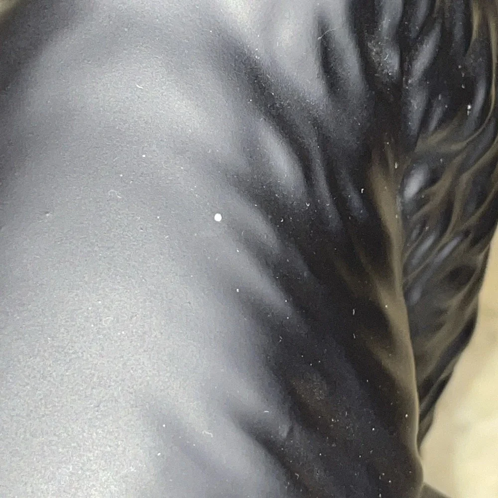 Vintage Matte Black‎ Poodle Dog Statue 10.5 in Japan, High Gloss Eyes